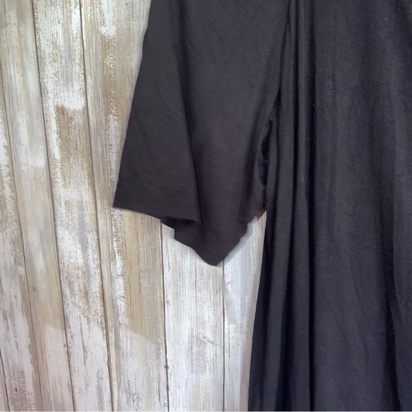 Lane Bryant Black Open Shoulder Open Neck Blouse - Picture 4 of 5